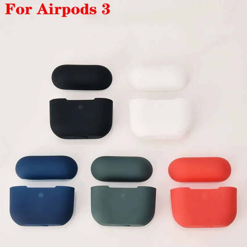 

Cute Case For Airpods 3 waterproof Split design silicone Pure color silicone anti-drop earphone case for Apple air pods 3 case