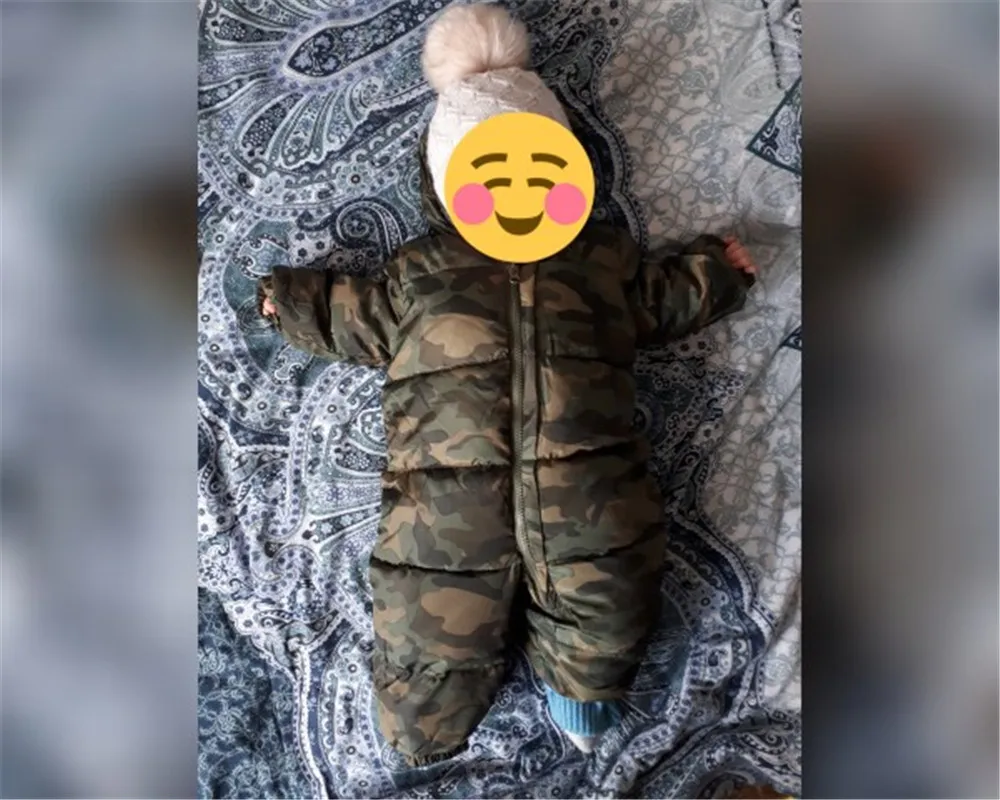 LILIGIRL/Зимний камуфляжный комбинезон для маленьких мальчиков; теплый Детский комбинезон с капюшоном; плотная фланелевая хлопковая одежда для маленьких девочек; пальто