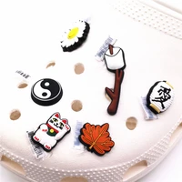 novelty tai chi shoe charms accessories love lucky cat maple leaf slipper buckle decoration for croc jibz kids x mas party gifts