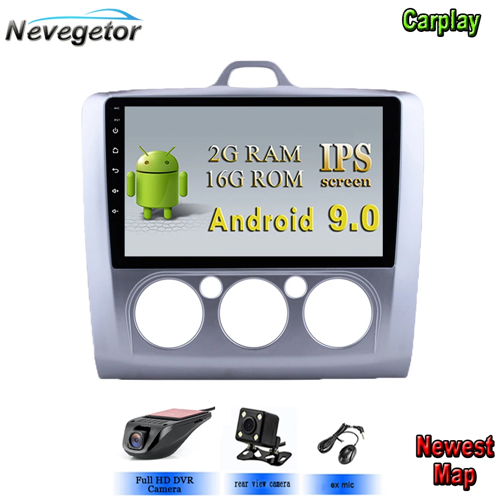 9 ''автомобильный мультимедийный плеер Android 10 для Focus EXI MT MK2 MK3 2004 2011 Wifi GPS Bluetooth