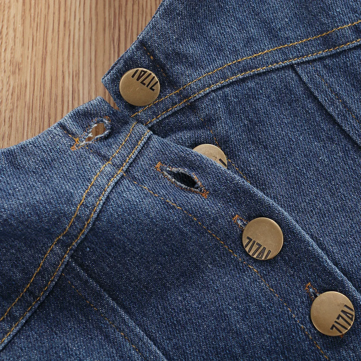 Детское летнее платье-трапеция без рукавов на пуговицах | Детская одежда и обувь