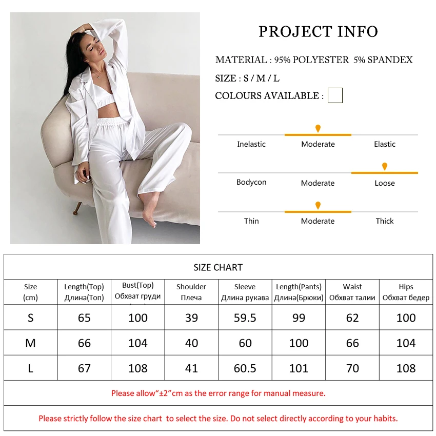 

HECHAN Solid Loose Women Sleepwear Satin Turndown Collar Long Sleeve Bra 3 Piece Set Pants Home Wear Female Pajamas Suit Sets