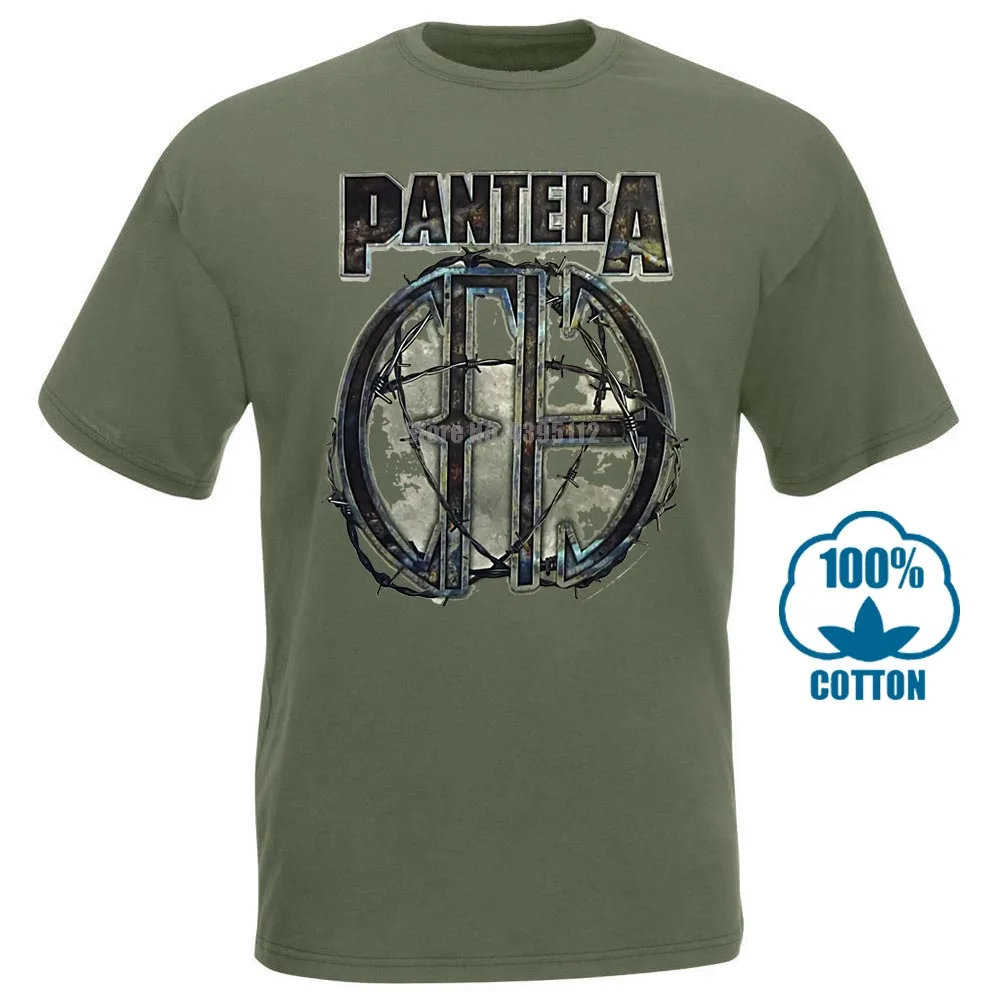 Армейский зеленый Pantera 81 белая футболка s m l Xl Xxl металлическая рок-группа Официальная футболка Новинка - Цвет: Армейский зеленый