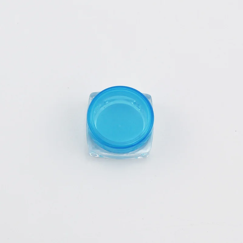 3g Square Blue 12 шт пустые для небольших банок многоразовые мини пластиковые бутылки Косметическая банка, контейнер маленькая круглая бутылка маленькая банка для крема твердые духи - Цвет: 3g Square Blue