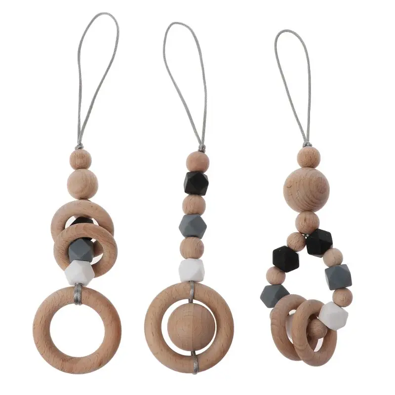 Детский силиконовый Прорезыватель игровой гимнастический деревянная игрушка