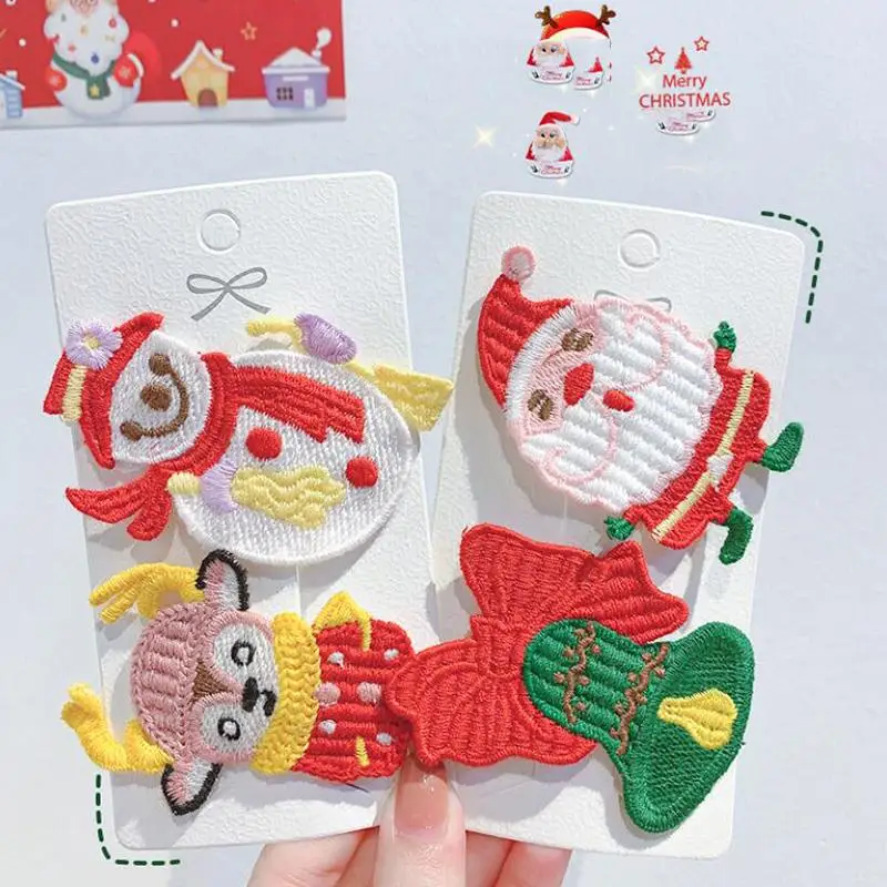 

Рождественское украшение, головной убор, детская заколка для волос для дочери, головной убор, рождественские милые вязаные заколки для воло...