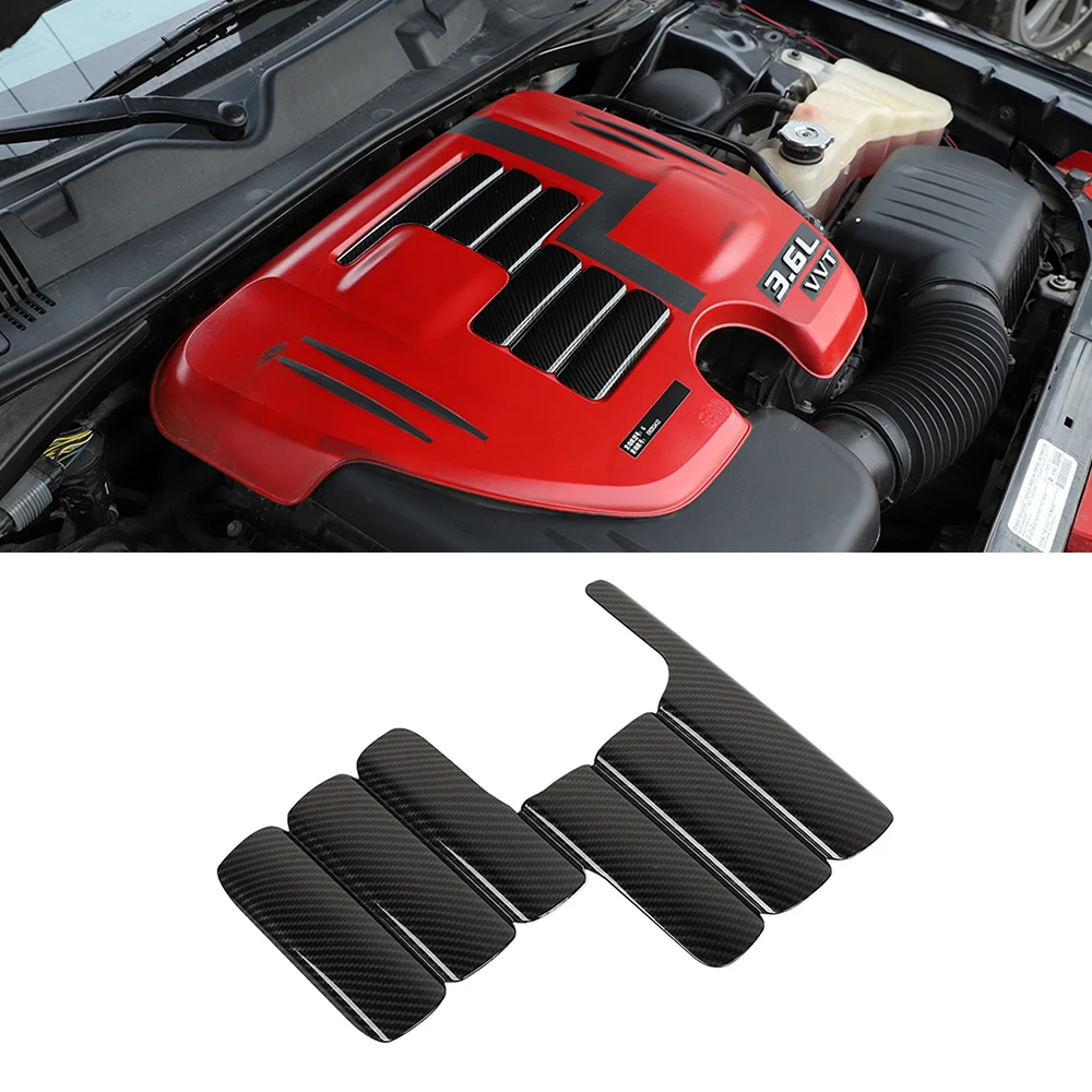 

for 300C 2015 2016 2017 2018 2019 2020 Engine Hood Cover Decoration Trim Decal Sticker ABS Carbon Fiber Car Interior Accessories