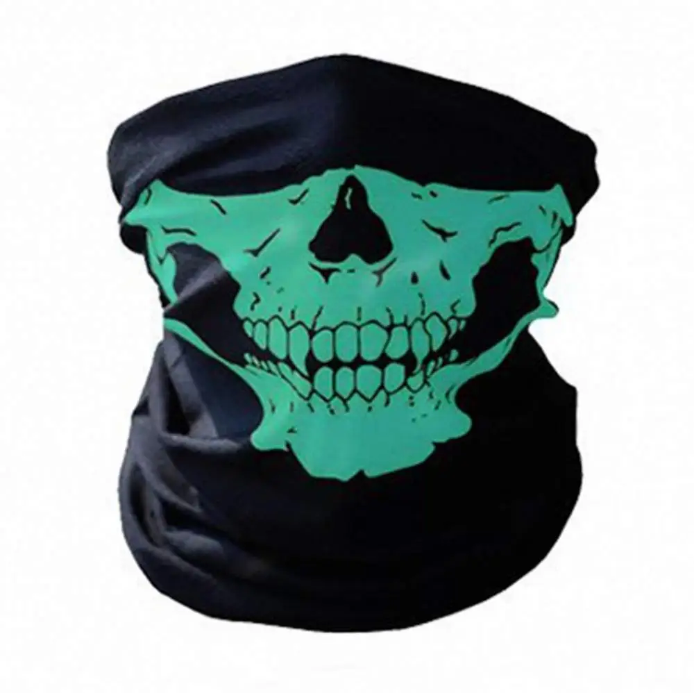 Бесшовная 3d-маска на лицо с черепом Ветрозащитная маска мотоцикла для Хэллоуина
