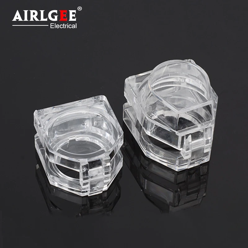 Защитный чехол для кнопки 22 мм Прозрачный квадратный защитный переключателя