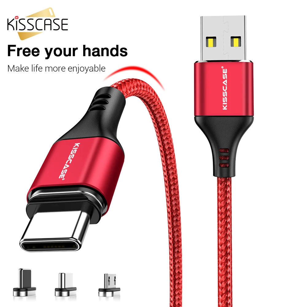 Магнитный кабель Micro USB для iPhone Samsung Android с поддержкой быстрой зарядки Type-C