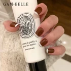 Ногти GAM-BELLE карамельного цвета, накладные ногти с белыми кончиками, Короткие накладные ногти, искусственные накладные ногти для самостоятельного маникюра