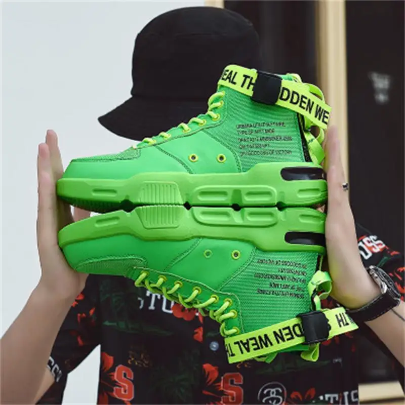 

New Men's Running Jogging Sneakers High Top Sneakers Autumn Personality Colorful Tennis Shoes Fashion Men's Casual Shoes