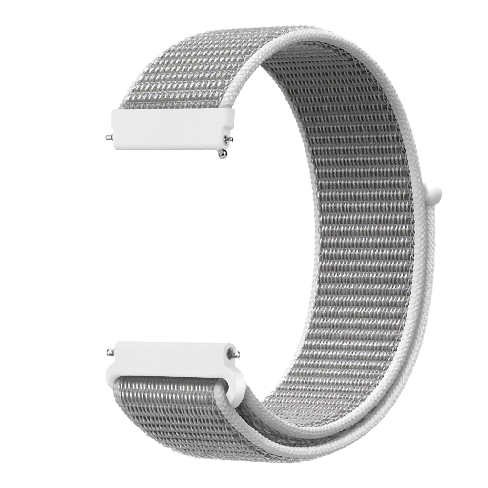 Seashell Нейлоновый ремешок 20 мм 22 мм для Xiaomi Amazfit Gtr 47 мм samsung Galaxy Watch 42 мм 46 мм Active gear S3 классический ремешок HUAWEI WATCH 2 Pro - Цвет ремешка: Seashell