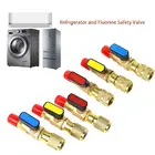 Шаровой клапан с наружной резьбой 14 дюйма на внутреннюю резьбу 14 дюйма, прямой шаровой клапан SAE, зарядка переменного тока для хладагента r22.5