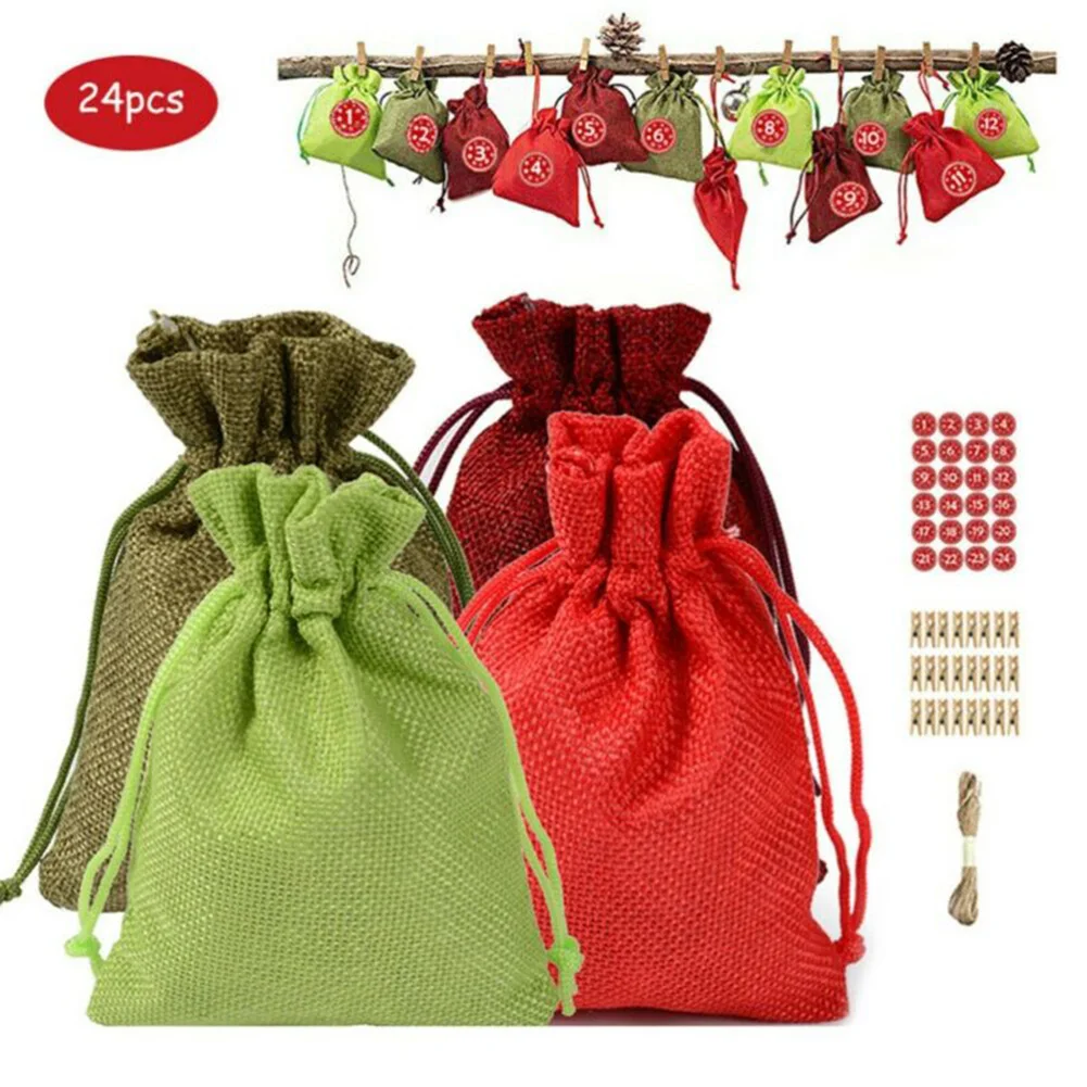 

Cotton Linen Bags Sugar Bags 10x14cm Wedding Party Favor Supplies 24 Pcs