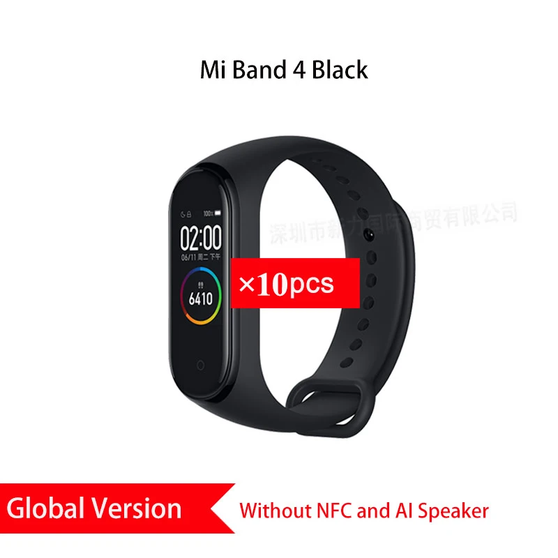 GL Version-10pcs Xiaomi mi Band 4 Global 135 мАч mi band 4 Цвета экран Bluetooth 5,0 Браслет фитнес HeartRate браслет китайская версия - Цвет: GL Version-10pcs