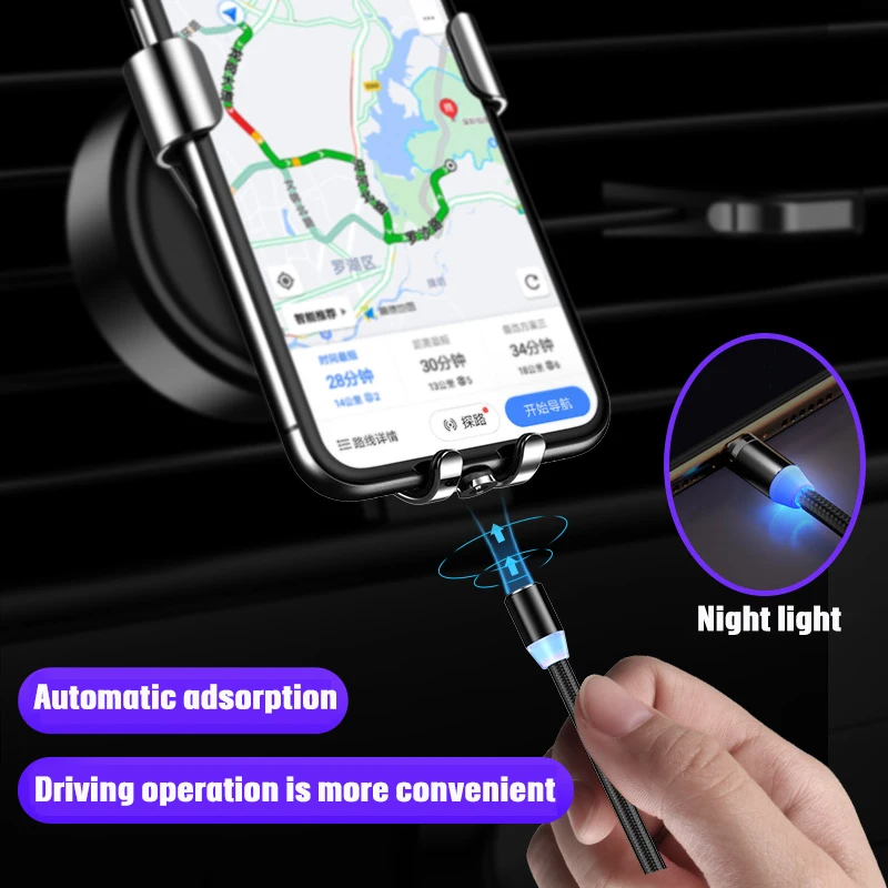 1 м 2 светодиодный Магнитный зарядный кабель Micro USB для iPhone 11 Pro Max XR магнитное