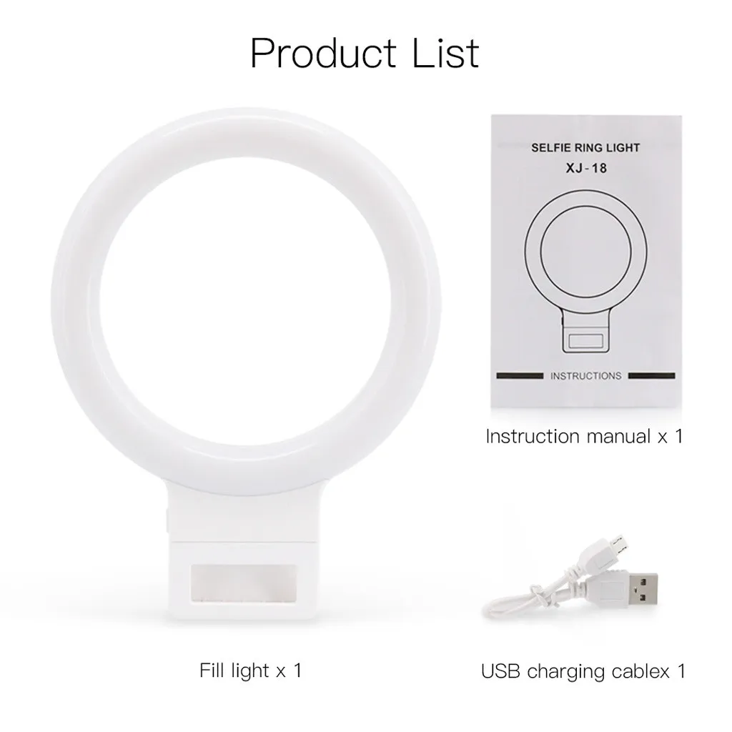 Светодиодный кольцевой светильник для селфи студийная лампа фотосъемки со