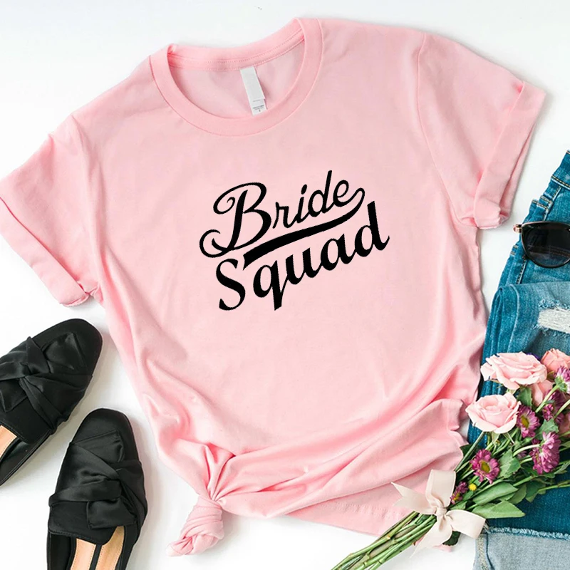 Отряд Невеста футболка для девочек Женская свадебной вечеринки Забавные