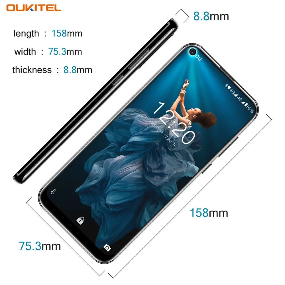 LTE 4G OUKITEL C17 Pro 6 35 дюймовый мобильный телефон Android 9 0 MT6763 Восьмиядерный ОЗУ 4 Гб ПЗУ 64