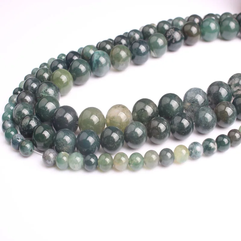 Модные натуральные ювелирные изделия Lan Li зеленые водные Агаты камни бусины
