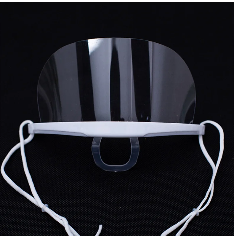 

Transparent Catering Mask Anti Fog Catering Food Hotel Plastic Kitchen Restaurant Smile Mouth Masks