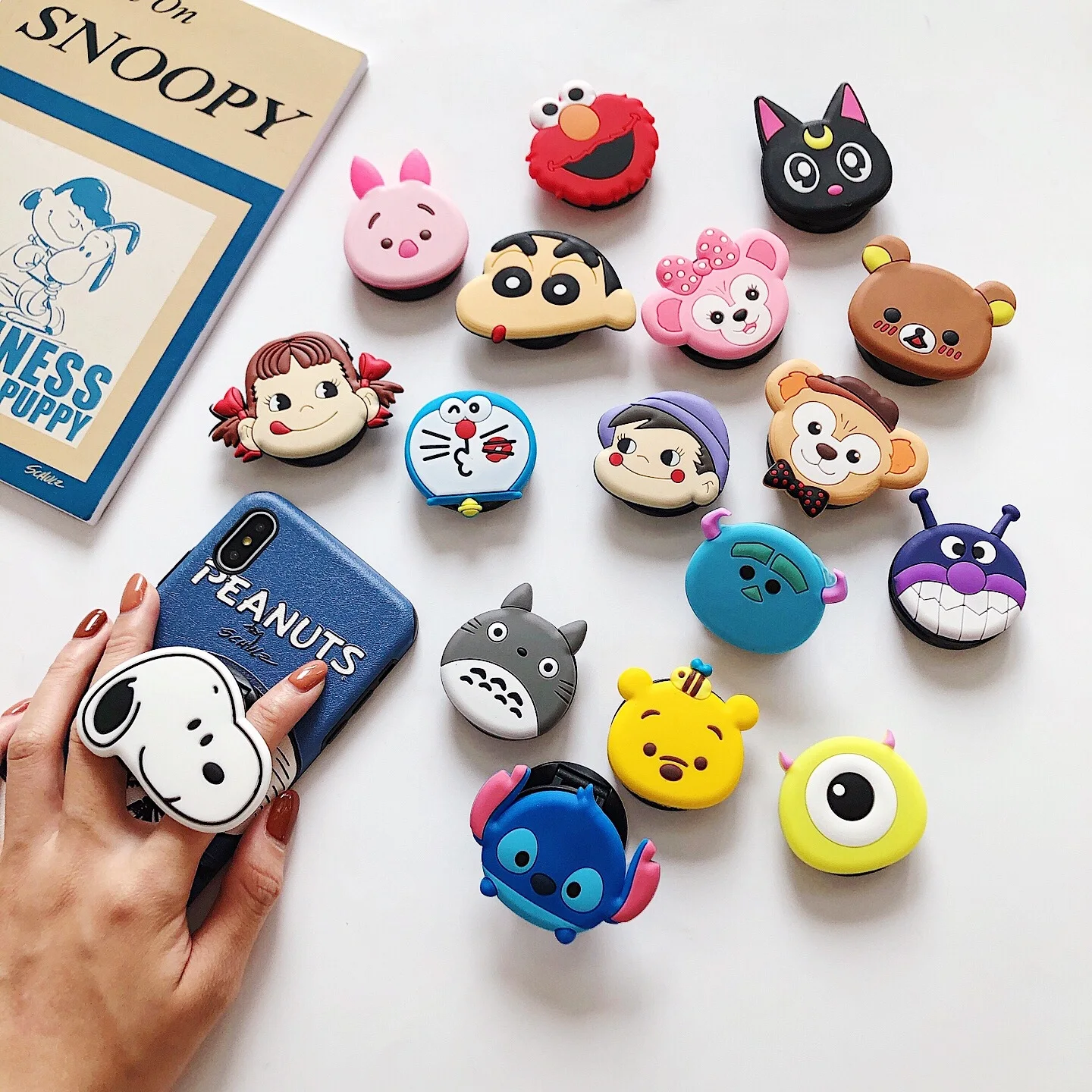 Держатель для сотового телефона милый пух со стежками Ryan mickey minnie подставка