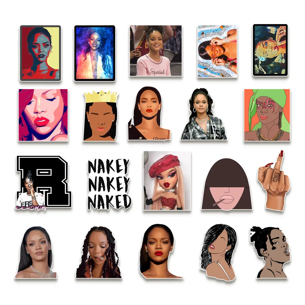 10/30/50PCS Rihanna Personalized Graffiti Waterproof Sticker Suitcase Notebook Refrigerator Skateboard Water Cup HelmetWholesale | Игрушки и