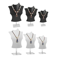 3d acrylic mannequin necklace jewelry display holder bust stand pendant chain chokers lockets earrings stand shelf storage