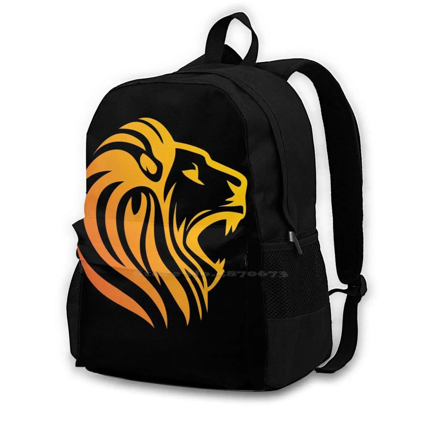 

Lion Rucksack Knapsack Storage Bag Backpack Lion Wild Gold Black Blackgold Goldblack