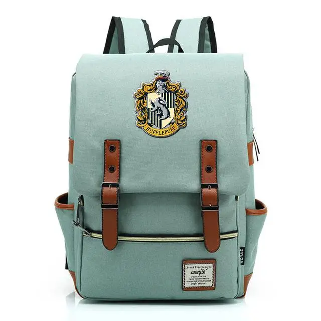 Волшебный Хогвартс Ravenclaw Слизерин Гриффиндор для мальчиков и девочек портфели для подростков школьные сумки холщовые женские сумки рюкзак мужской рюкзак - Цвет: 16