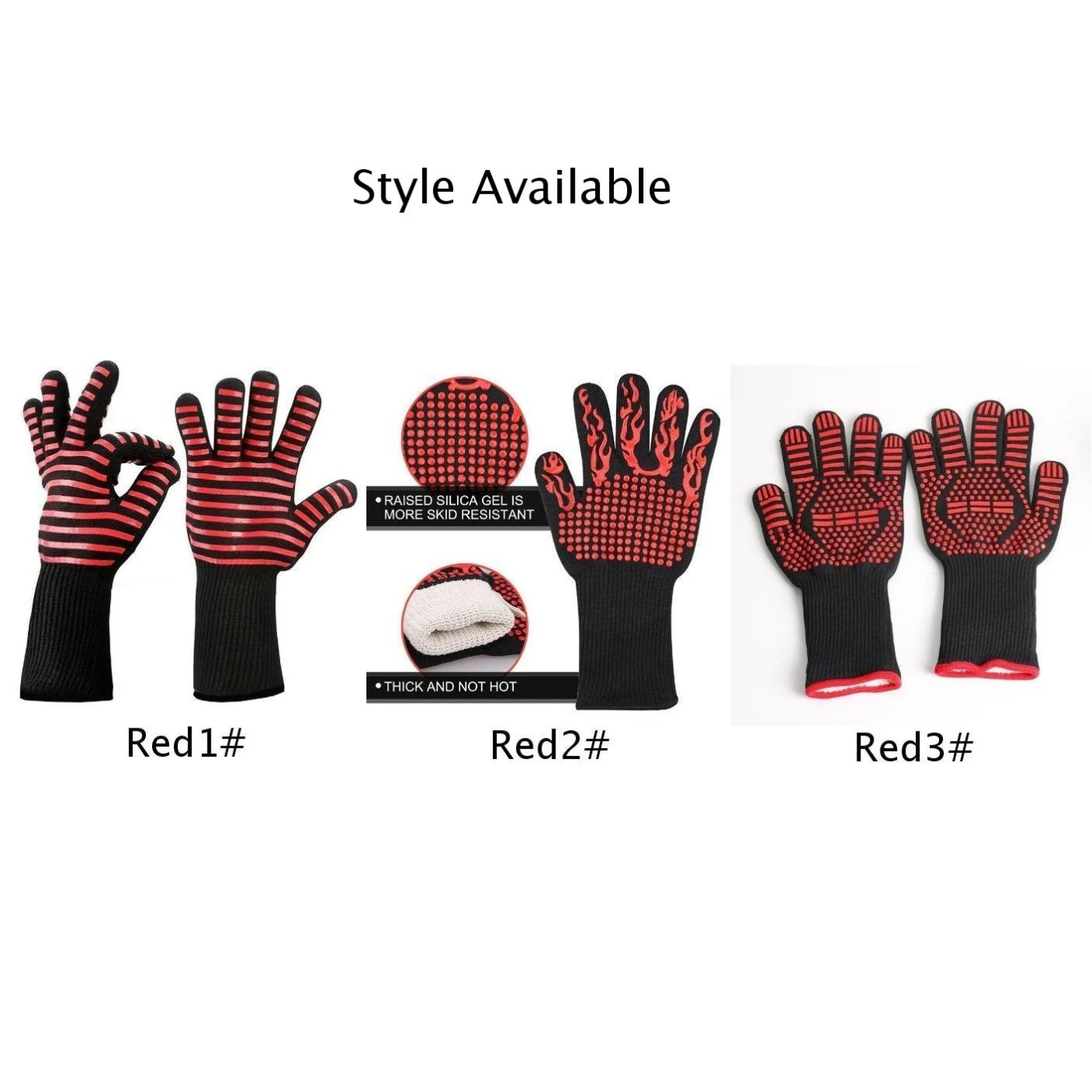 1 шт. горячие руки нескользящие перчатки для приготовления пищи гриль барбекю