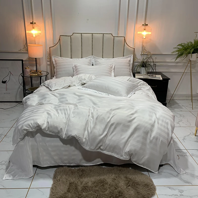 Роскошный комплект постельного белья из сатина и шелка размеры 220x240 | Дом сад