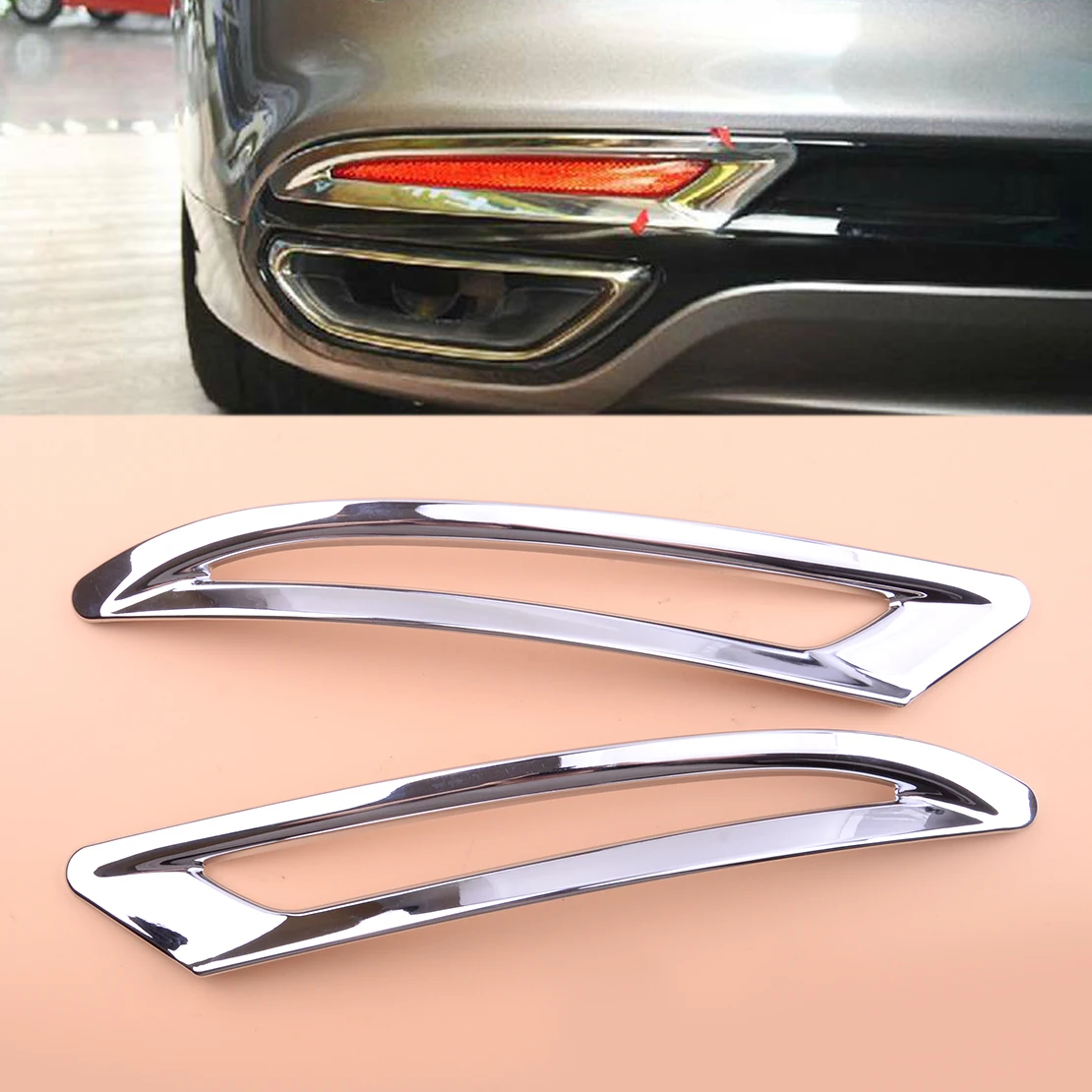 

1 пара, хромированный задний левый и правый отражатель для противотумансветильник р Ford Fusion Mondeo 2018 2017 2016 2015