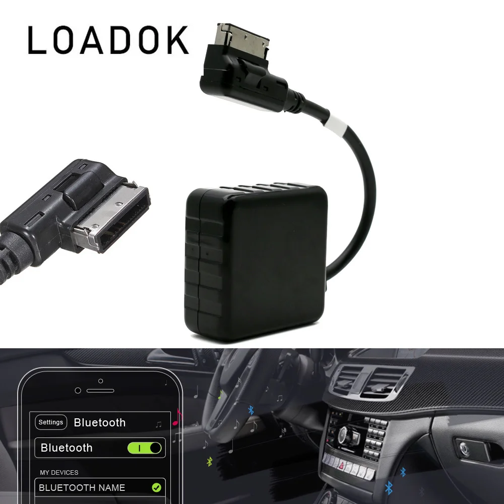 

Car Bluetooth Wireless Module Aux Cable Adapter MMI Socket Media Interface for Mercedes-Benz AMG C E S Radio Stereo Audio Input