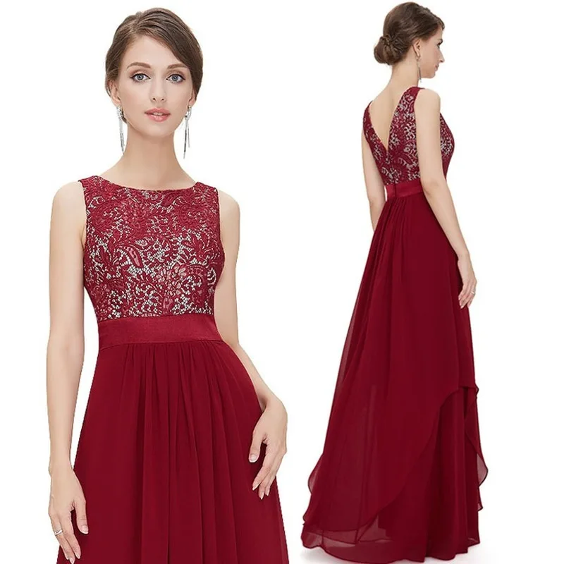 Robe De Soiree элегантное кружевное длинное вечернее платье трапециевидной формы без