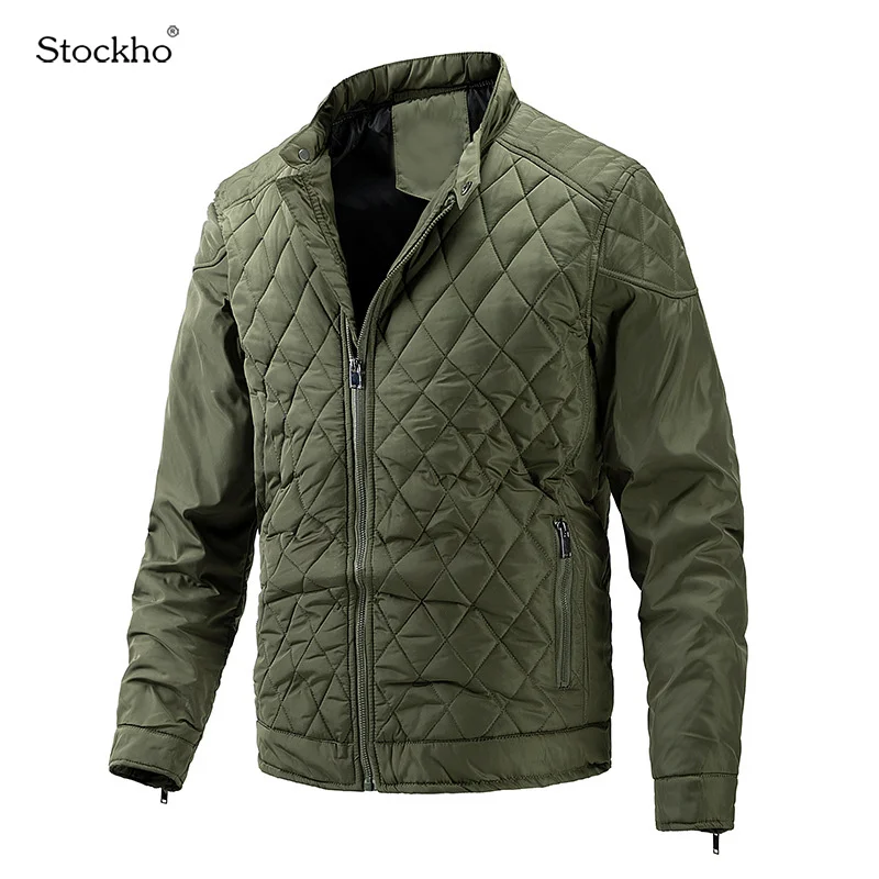 Men's Winter Jacket and Cotton Jacket Fashion Korean Style Stand-Up Collar Coat Winter Casual Thin Cotton Outdoor Sports Top