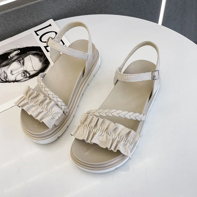 

Platform Women Sandals 8cm Wedge Heel Thick Bottom Women Beach Sandal Chunky Sole Woman Shoes Low High Slippers Gladiator Sandal