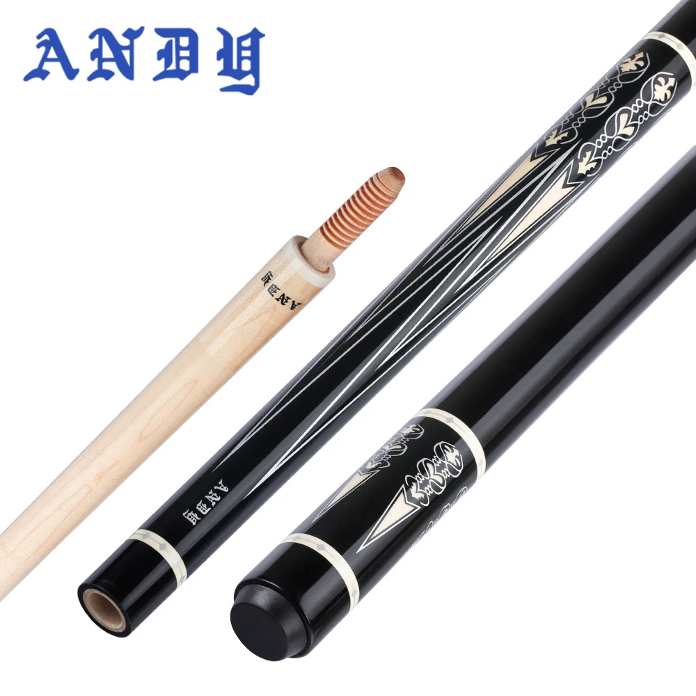Original ANDY Billiard 3 Cushion Cue Carom 12mm Tip 142cm 2 Colors Taper Shaft Professional Maple Billar | Спорт и развлечения