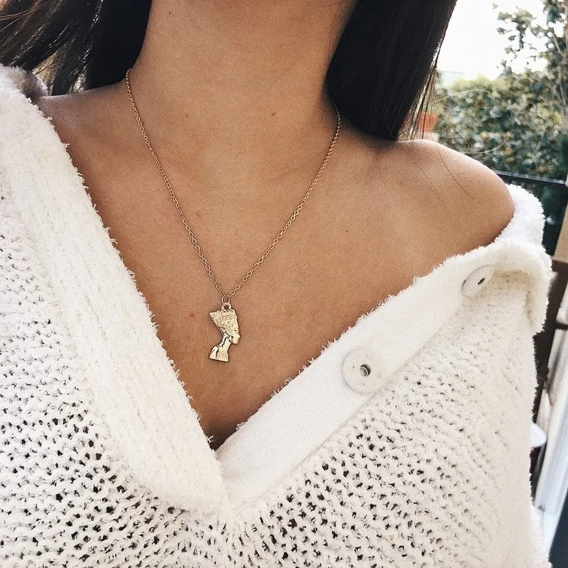 HebeDeer длинное ожерелье женские ожерелья с цепочками египетский фараон ювелирные