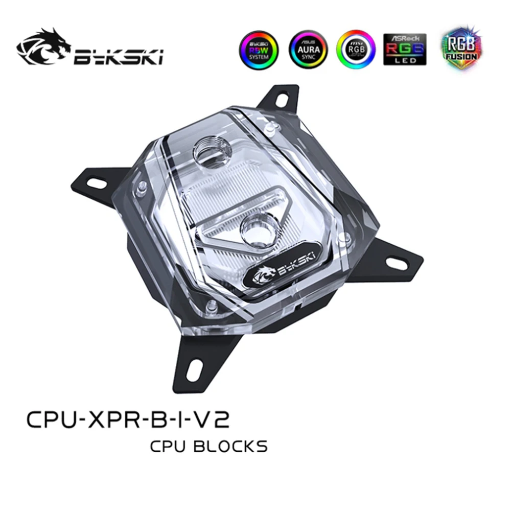 Bykski прозрачная Процессор воды блок для INTEL LGA 1366/1156/1155/1151/1150/2011/2066 кулер RGB 12В/5В Медь