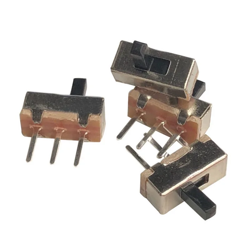 50 шт. высокие ручки-переключатели с ползунком 3 мм 4 мм 2 положения 1P2T SPDT 3 контакта ППК панель игрушки мини-вертикальный переключатель с ползунком.