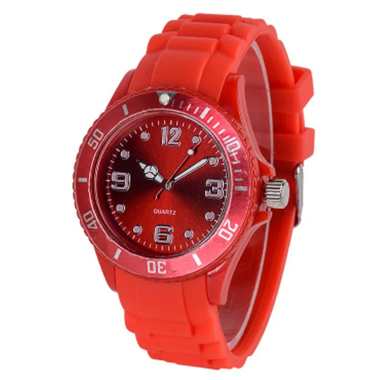 Корейский стиль модные стильные силиконовые часы Взрослые детские