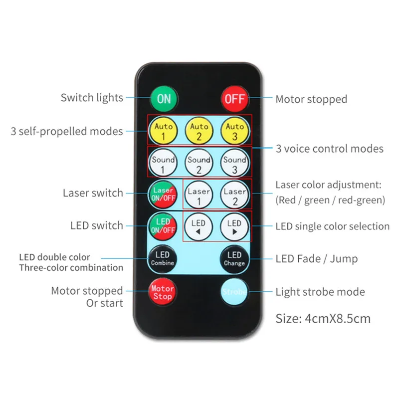 2020 Новый светодиодный светильник волны океана RGB диско лазерный Голосовое