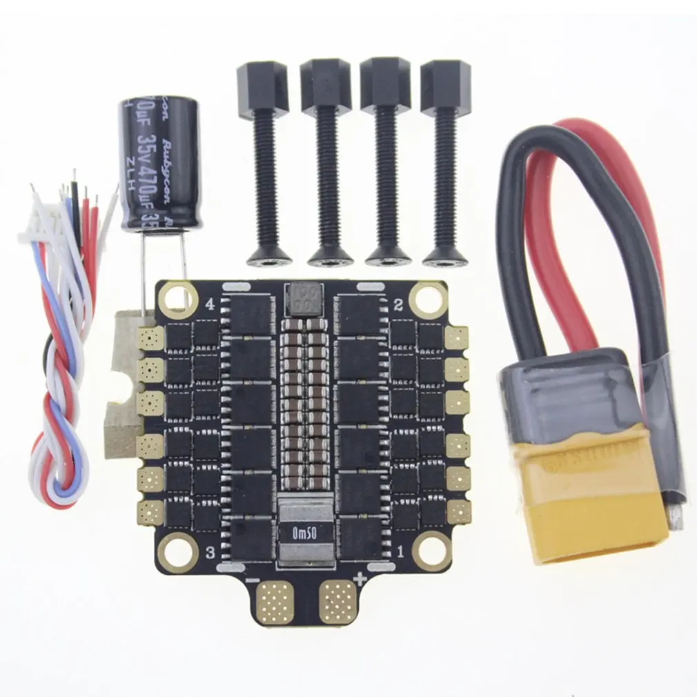 HAKRC ESC 4-в-1 50A с диагональю экрана 3-6S BLHeli_32 5V 3A BEC Dshot1200 мини Размеры ESC для DIY небольшой гоночный Дрон с видом от первого лица с отводом тепла - Цвет: No Heat Dissipation