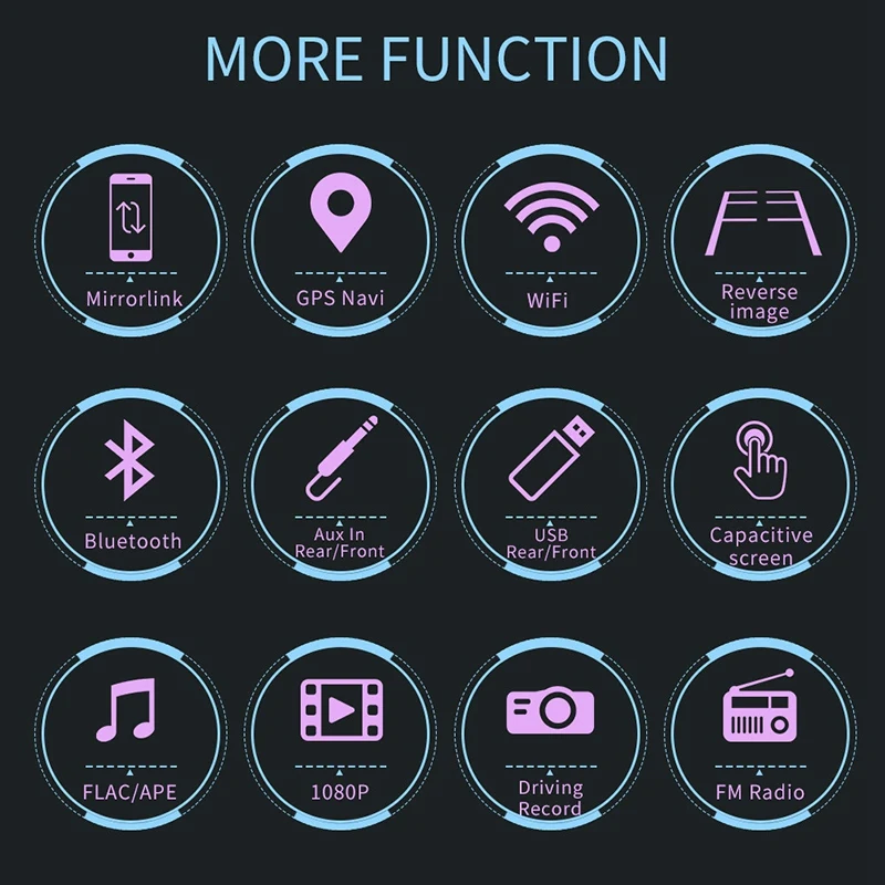 1Din Android 9.1 Car Radio 7 Inch Retractable Press Sn Stereo MP5 Player GPS FM WiFi Bluetooth Multimedia |