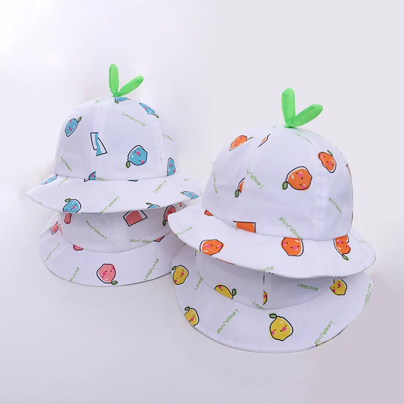 

Шляпа от солнца детская, из Рыбацкая шляпа хлопка, с принтом фруктов