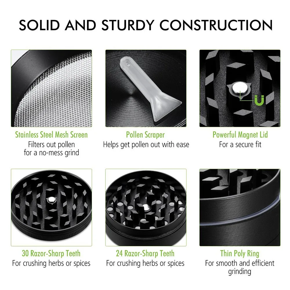 Измельчитель табака сигареты креативная 4 слойная алюминиевая измельчитель для