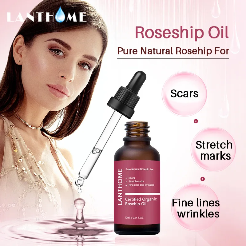 

Pure Organic Rosehip Oil Antioxidantfor Scars Fine Lines Wrinkles Stretch Marks Improve Skin Elasticity Firmness