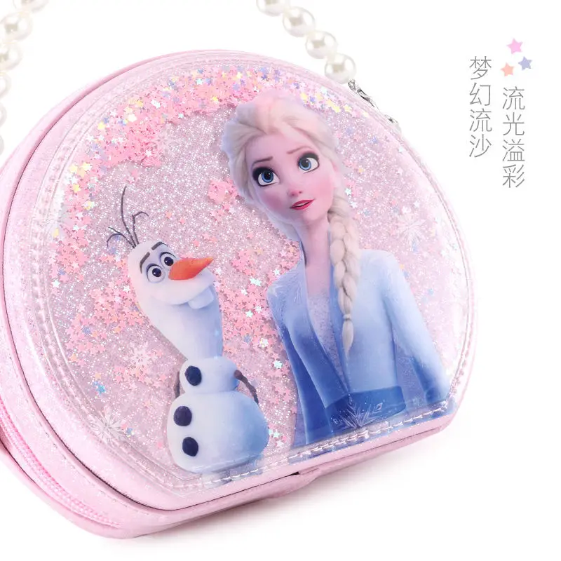 

Disney 2021 children's bag girl's messenger bag carrying trend Princess Elsa's hand bag baby girl's lovely foreign style bag